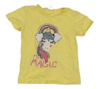 Žlté tričko s jednorožcom Kiki&Koko