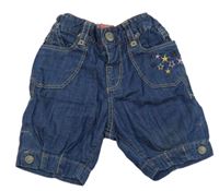 Modré riflové kraťasy s hvězdičkami ZARA