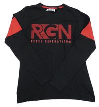 Čierno-červené tričko s logem zn- RE-GEN