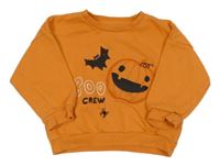 Oranžová oversize mikina s tekvicou a netopýrem PRIMARK