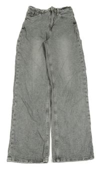 Šedé plísňové wide leg rifle H&M