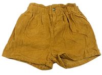 Medové menšestrové paper bag kraťasy Tu