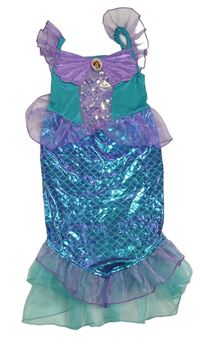 Kostým - Fialovo-zelené šaty - Ariel Disney