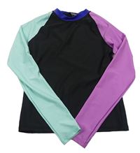 Čierno-ružovo-tyrkysové UV tričko zn. H&M