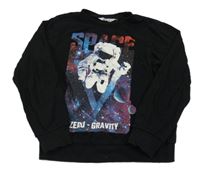 Čierna mikina s kosmonautem zn. H&M