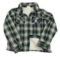 Černo-šedo-khaki kockovaná zateplená košeľová bunda Mountain Warehouse