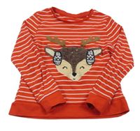 Červeno-bílé pruhované triko se sobem George