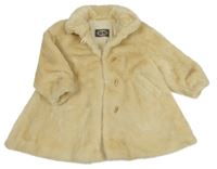 Béžový kožešinový kabát