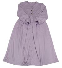 Lila šaty s knoflíky Shein