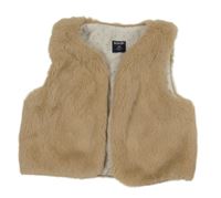 Béžová kožušinová podšitá vesta Kiabi