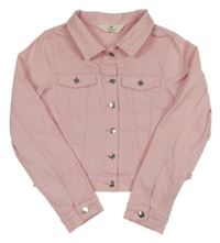 Ružová plátenná crop bunda H&M