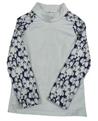 Bílé funkční triko s tučňáky Wed'ze