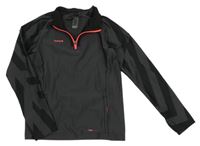 Antracitovo-černá sportovní funkční mikina Kipsta