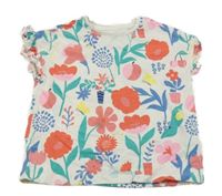 Biele kvetované tričko M&S