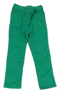 Nové - Zelené plátěné skinny kalhoty Next