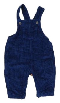 Tmavomodré manšestrové laclové kalhoty M&S