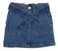 Modrá rifľová sukňa s opaskom Denim Co.