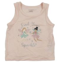 Svetloružový top s vílami Primark