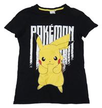 Čierne tričko s Pikachu