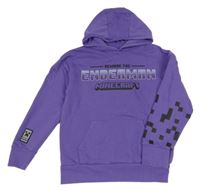 Fialová mikina s nápisem a kapucí - Minecraft Primark