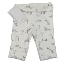 Nové - Biele ľahké tepláky so zvířaty Mothercare