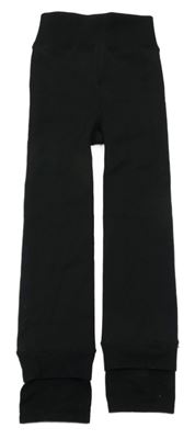 Čierne thermo pančuskové legíny