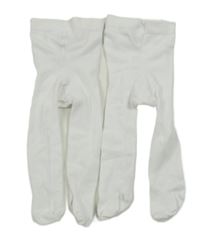 2x bílé punčocháče H&M