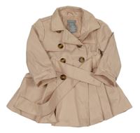 Světlerůžový šusťákový jarní kabátek s opaskom