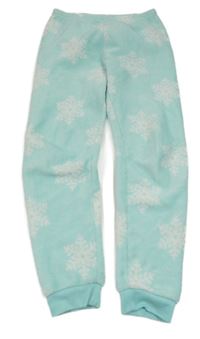 Světlemodré plyšové pyžamové kalhoty s vločkami Primark