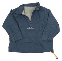 Šedomodrá šušťáková jarná bunda s nápisom Mothercare