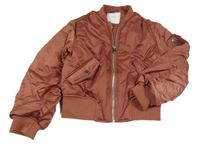 Starorůžová šusťáková zateplená crop bunda Next