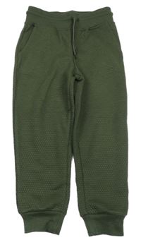 Tmavozelené vzorované tepláky Primark