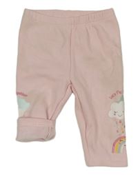 Světelerůžové tepláky s obrázky