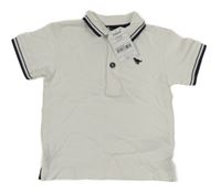 Nové - bílé polo tričko s černým lemem Next