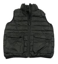 Černá šusťáková prošívaná zateplená vesta Y.F.K.