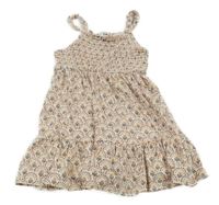 Bielo-hnedé vzorované šaty C&A