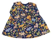 Tmavomodro-barevné šaty s obrázky Next