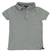 Sivé melírované vzorované polo tričko M&S