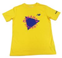 Žluté sportovní tričko s potiskem New Balance