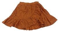Rezavo-čierna bodkovaná á sukňa H&M