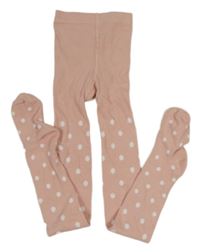 Růžové puntíkaté punčocháče H&M