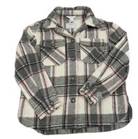 Bielo-sivo-ružová kockovaná vlnená košeľová bunda M&Co.