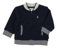 Tmavomodro-biela prepínaci mikina Obaibi