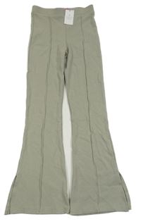 Nové - Béžové žebrované flare legíny Matalan