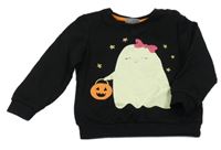 Čierna mikina s duchem