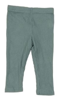 Modré rebrované úpletové legíny F&F