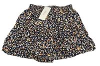 Nové - Tmavomodro-farebné vzorované kraťasy S. Oliver