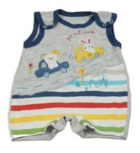 Sivo-farebné na traké kraťasy so zvieratkami