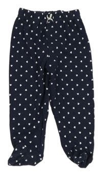 Tmavomodré polodupky se srdíčky 