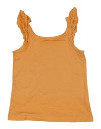 Oranžový top s volánikmi C&A